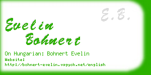 evelin bohnert business card